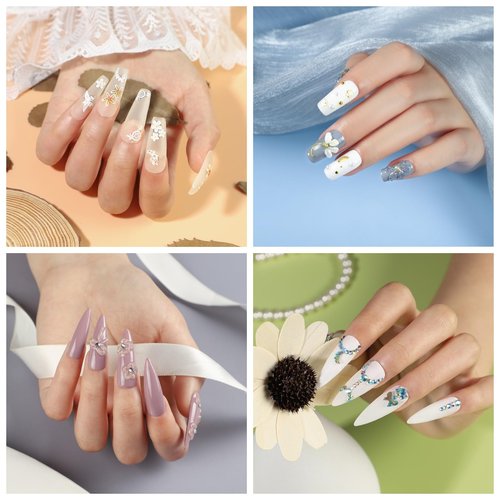 Acrylic Nail Kit for Beginners with Everything Professional 3pc Acrylics Powder 6pcs Gel Nail Polish 18pcs Glitter Decoration Powder Nails Kit Acrylic Set with Tips Nail Light Valentines Day Gifts