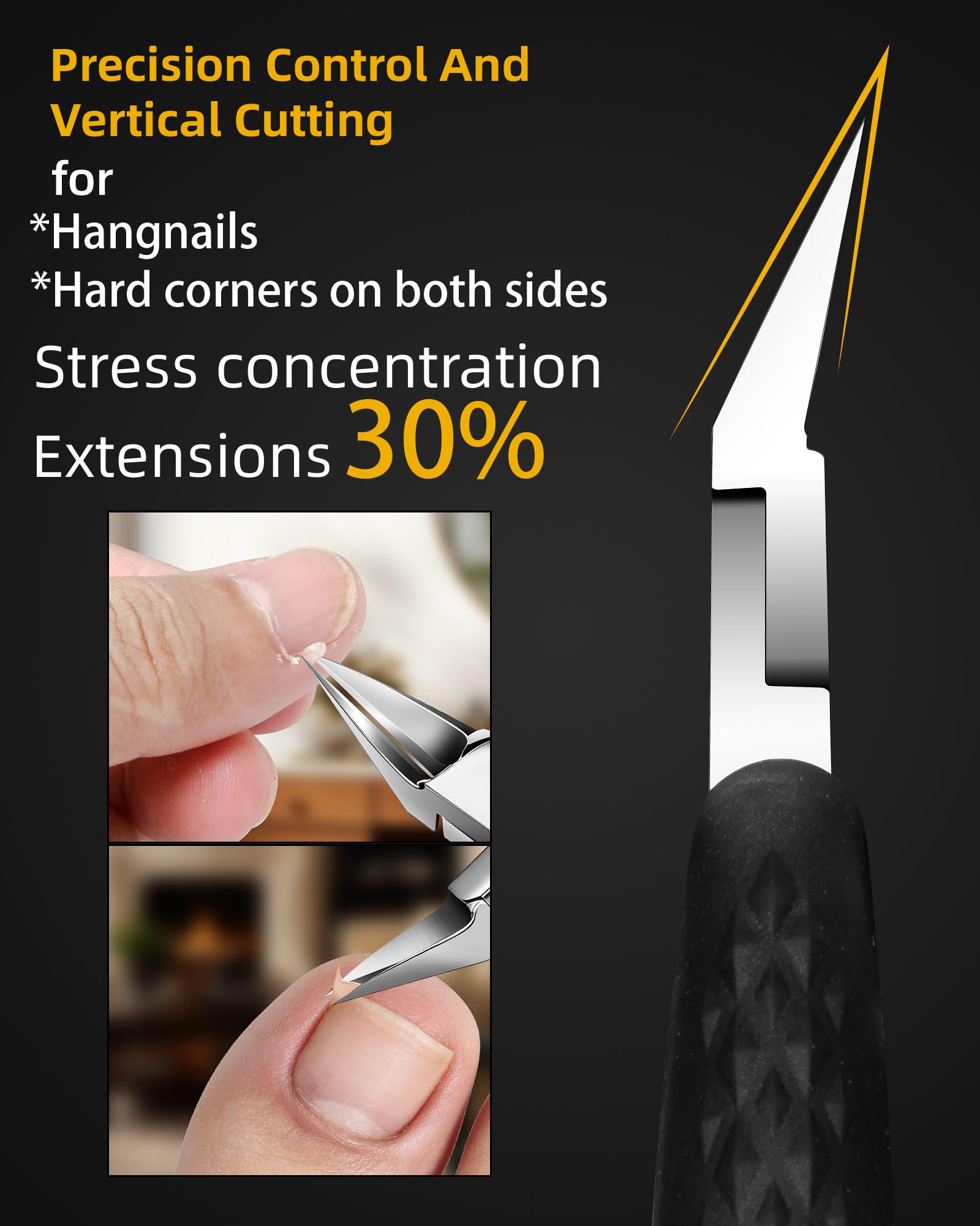 EBEWANLI Hangnail Clipper, Straight Toenail Clippers for Thick Toenails