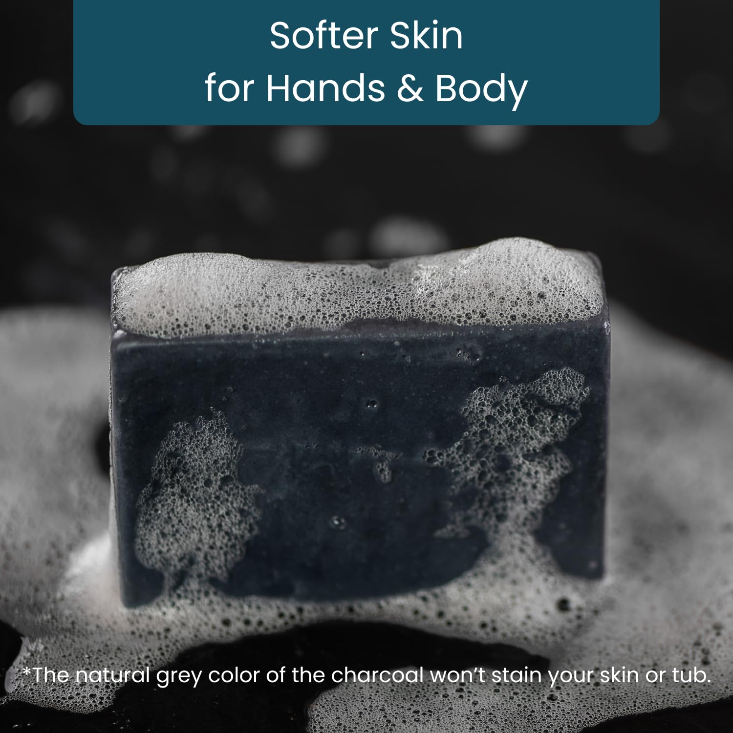 Activated Charcoal Soap Bar 3 Pack (5oz Bars) - Goat Milk Soap for Women & Men - Natural, Handmade Exfoliating Body Wash Bar - Moisturizing for Dry, Sensitive Skin, Fragrance-Free