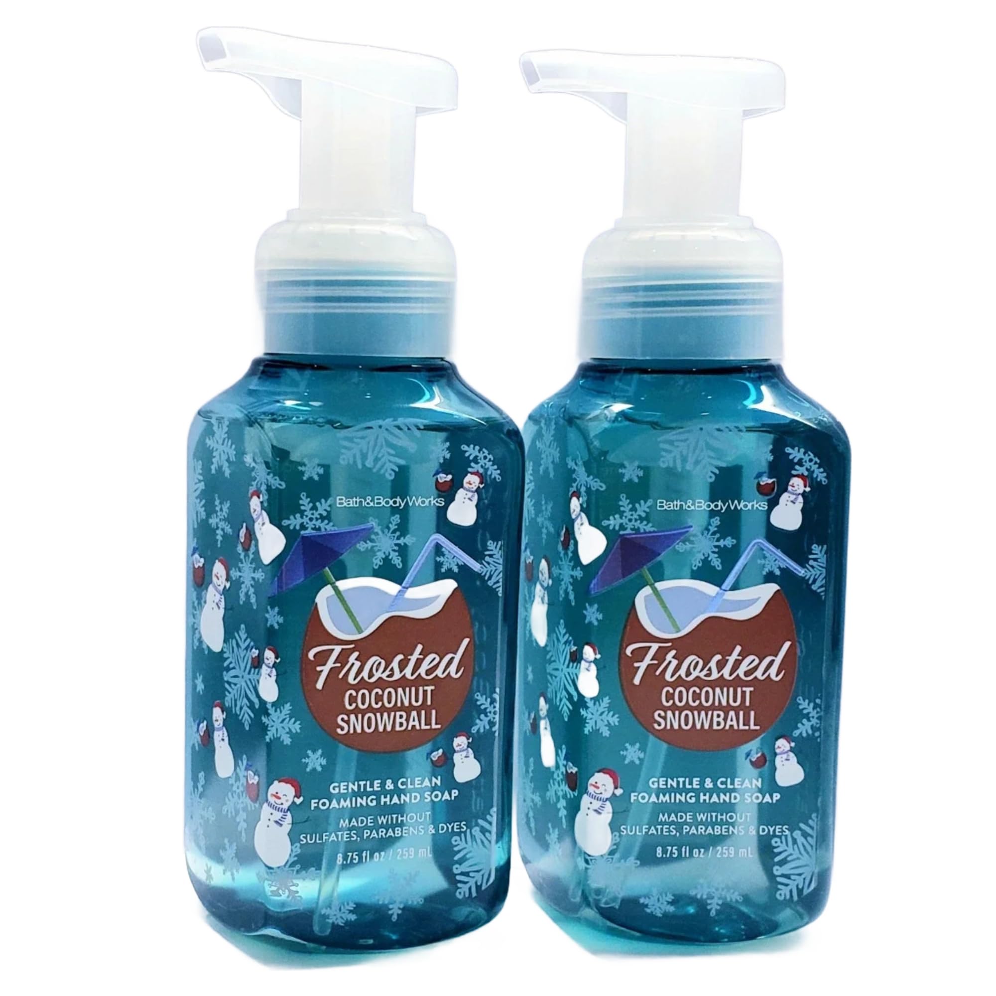 Bath and Body Works Gentle Foaming Hand Soap 8.75 Ounce 2-Pack (Frosted Cocount Snowball)