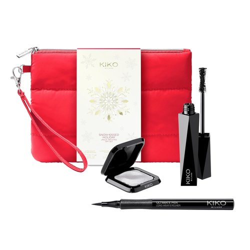 KIKO Milano Snow-Kissed Holiday Jingle Trio Eyes Gift Set - Volumizing Mascara, Eyeliner & Metallic Eyeshadow