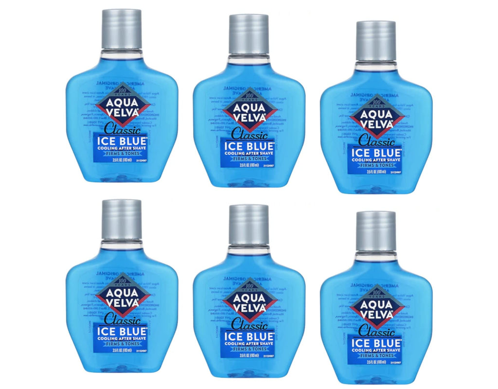 Aqua Velva Ice Blue After Shave 3.5 Ounce (103ml) (6 Pack)