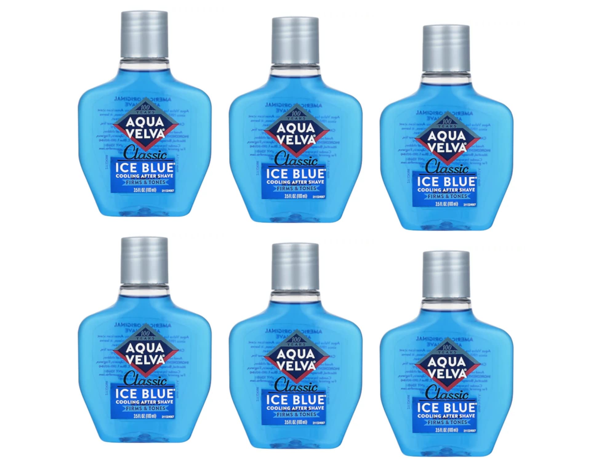 Aqua Velva Ice Blue After Shave 3.5 Ounce (103ml) (6 Pack)
