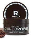 BYROKKO Shine Brown Chocolate Tan Accelerator Cream 6.8 Fl Oz, Outdoor Sun or Indoor Tanning Oil or Tanning Bed Lotion, Fast Bronzer with Premium Natural Ingredients for Deep, Long-Lasting Glow