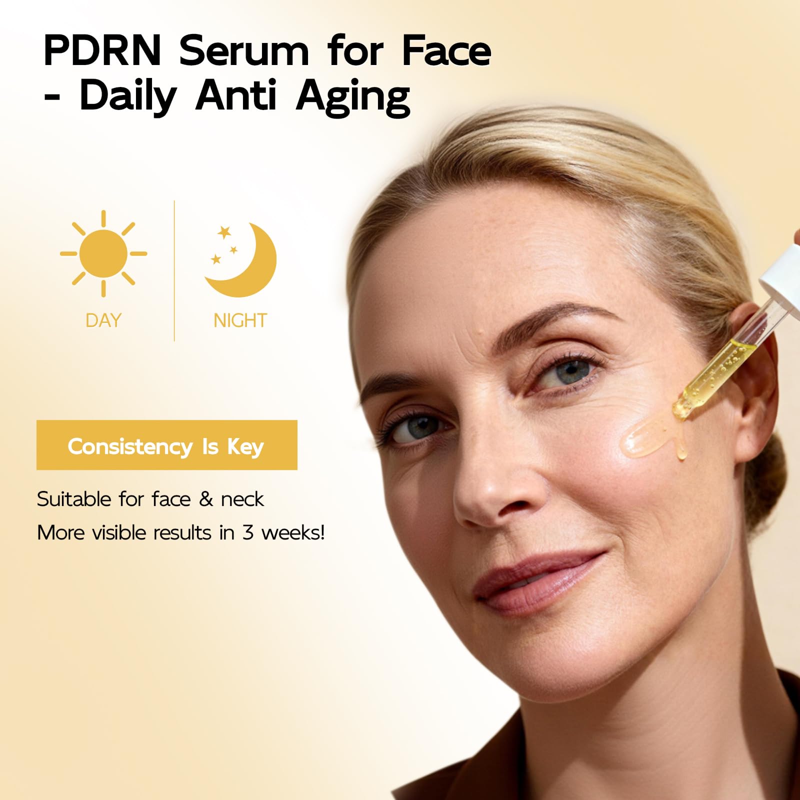 YouthVibe 0.5% PDRN Serum for Face, Anti-Aging Salmon DNA Face Serum with Hyaluronic Acid + Niacinamide + Squalane, Firming & Hydrating, Helps Smooth the Look of Fine Lines & Wrinkles, 30mL