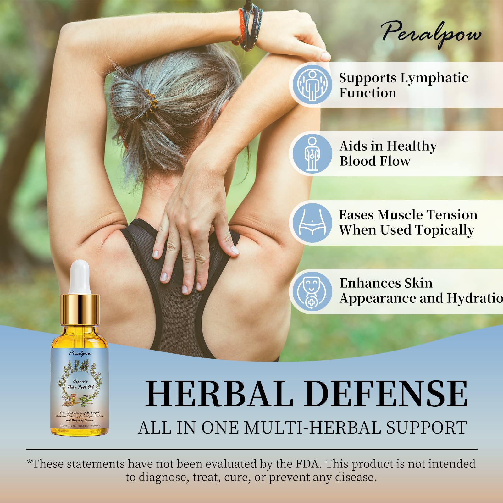 Organic Poke Root Infused Castor Oil | Deep Tissue & Lymphatic System Support | Natural Aid for Cysts, Fibroids, Muscle & Joint Comfort | 2.03 fl oz