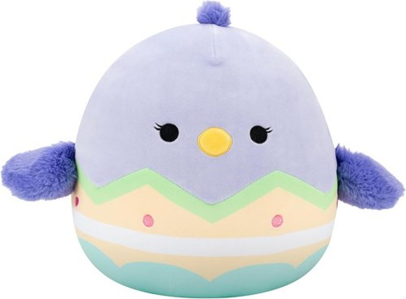 Squishmallows 12-Inch Tulip The Purple Chick | Official Jazwares Plush Toy in Multicolored
