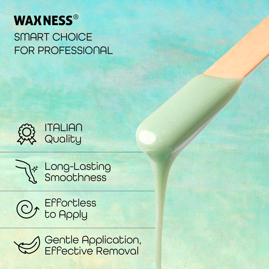 Waxness Celestial Venus Creamy Hard Wax Beads 2.2 lb (1 kg) – Rosin-Free Stripless Wax for Sensitive Areas, Low Temperature Formula, Professional Use – Made in Italy