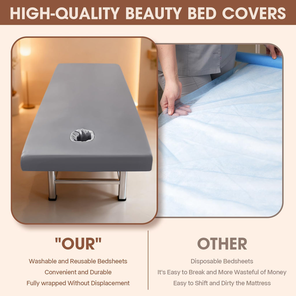 LXIANGN Waterproof Massage Sheets Bed Table Cover, Grey, 75 x 31.5"