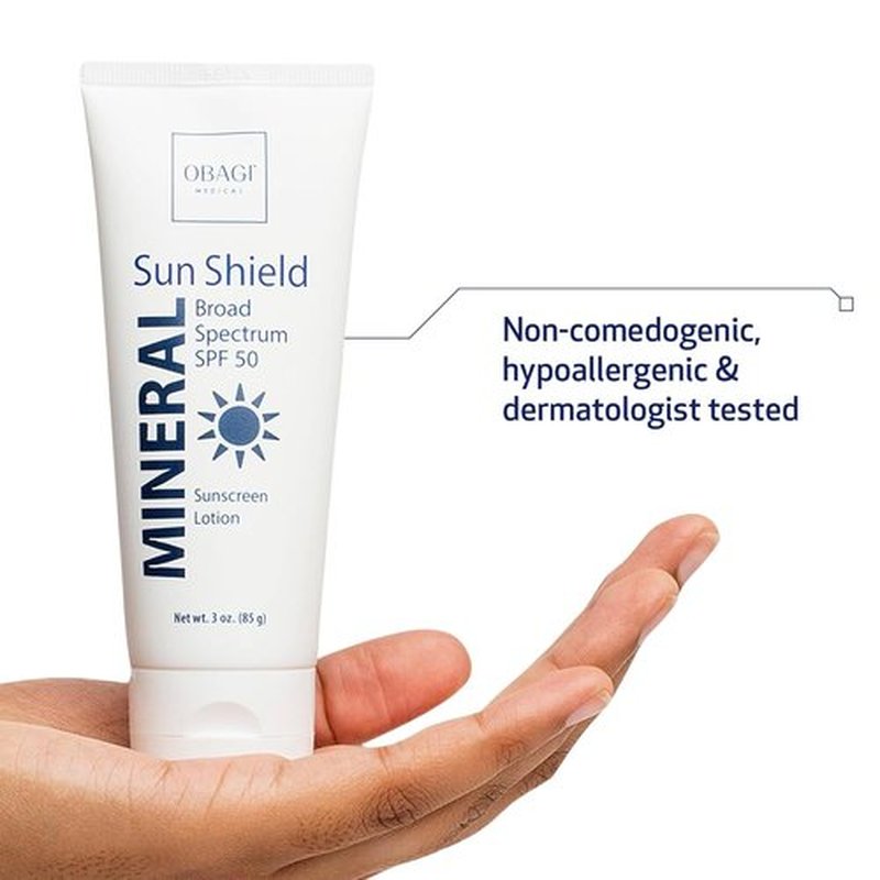 Obagi Sun Shield Mineral Sunscreen - Hypoallergenic Broad Spectrum SPF 50 - Sheer Quick-Absorbing Formula | 3 oz