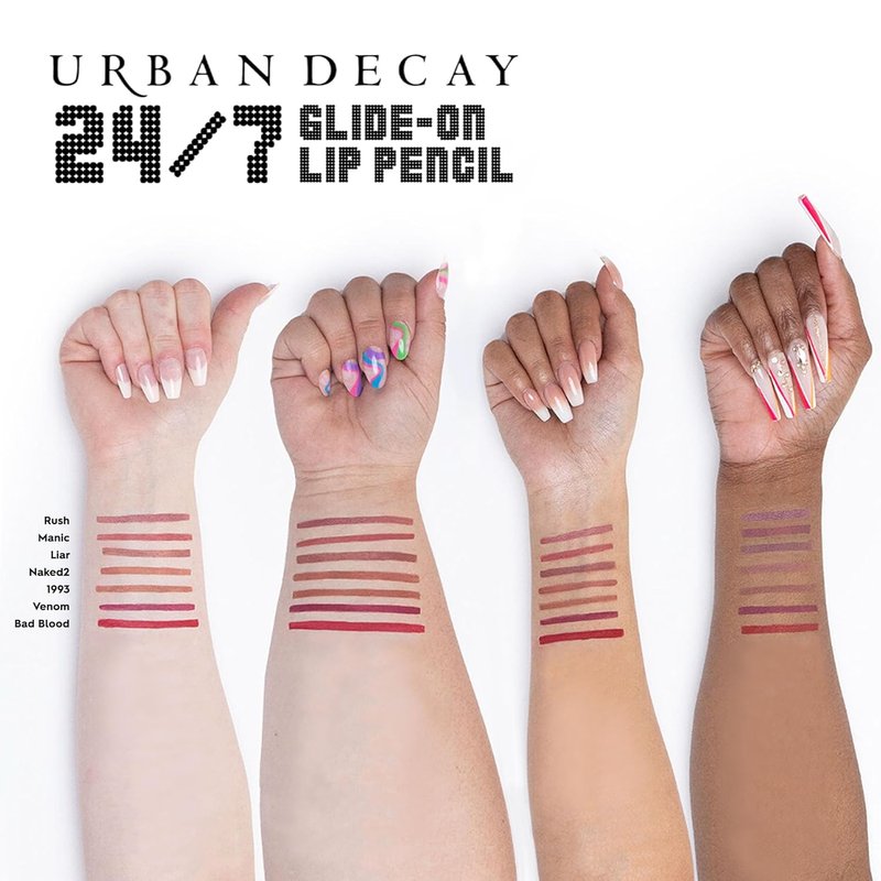 Urban Decay 24/7 Glide-On Waterproof Lip Pencil - Smudge-Proof, Longwearing & Moisturizing Formula - 0.04 oz