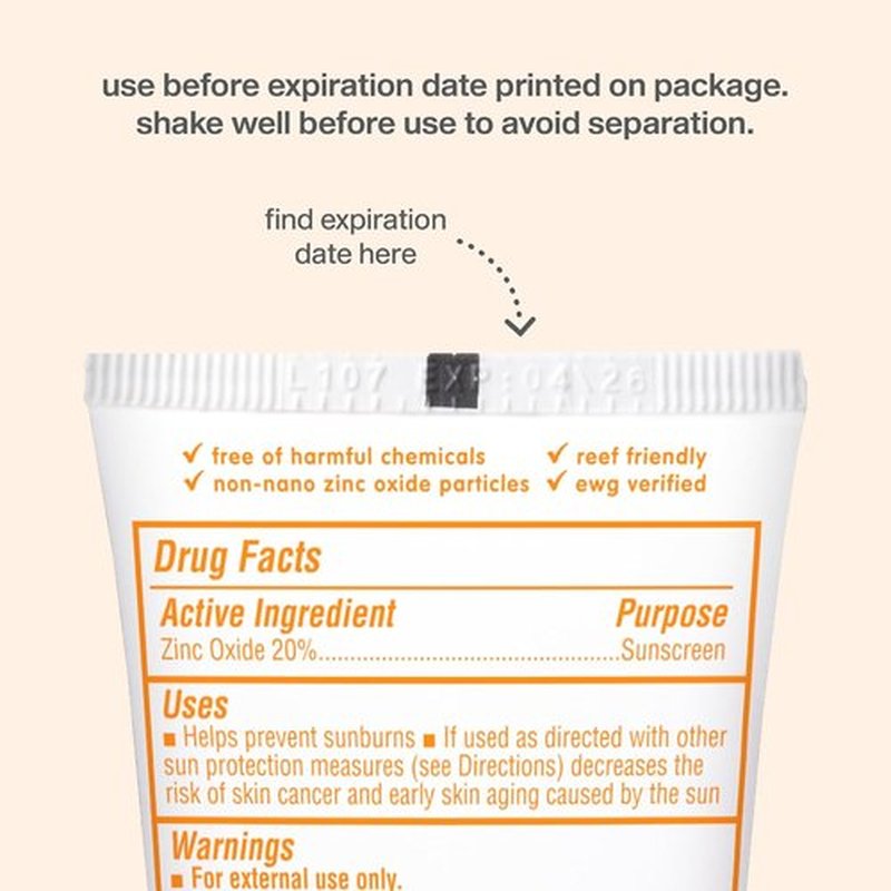 Thinkbaby SPF 50+ Baby Sunscreen - Natural Mineral Formula, Water Resistant, Broad Spectrum UVA/UVB Protection - 3 Oz.