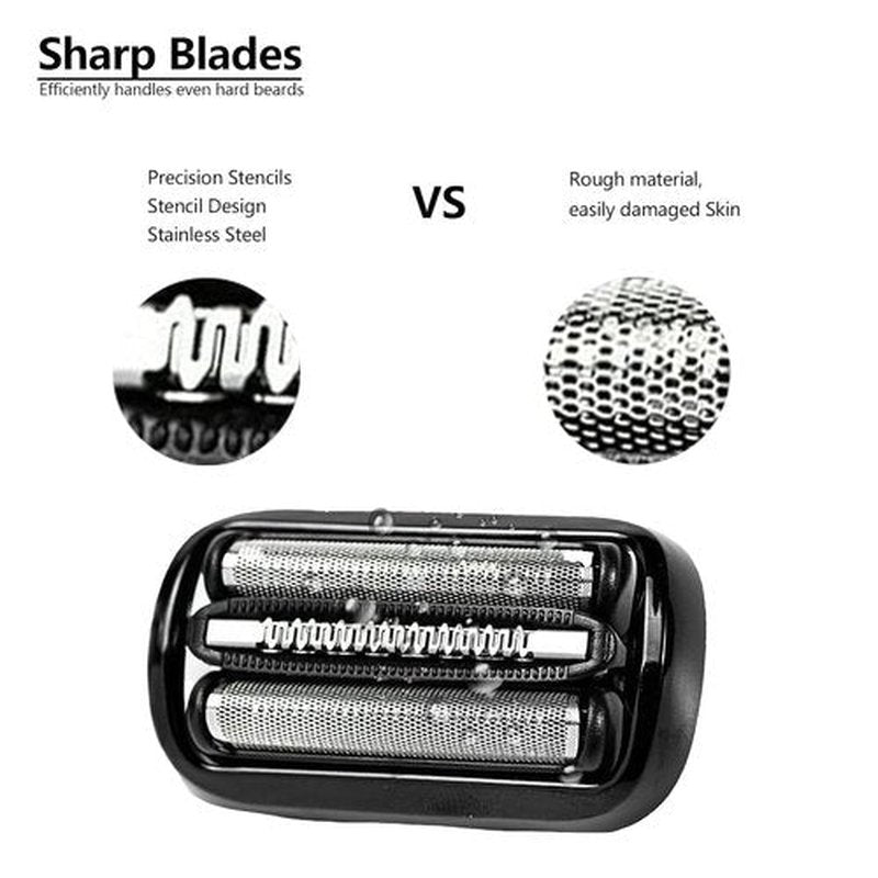 Braun 53B-Series Replacement Head - Compatible Foil & Cutter for Series 5 & 6 Electric Shavers