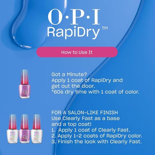 OPI RapiDry Quick Dry Nail Polish - Opaque & Shimmer Winter Colors | Fast Drying in 60 Seconds | Vegan Formula