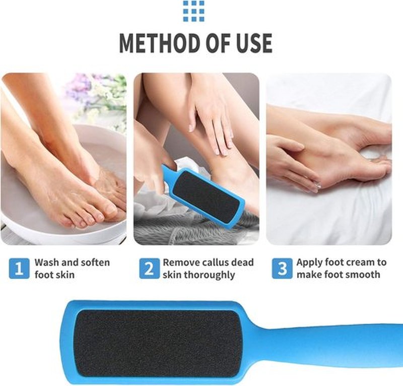 Fu Store Pedicure Foot Files - Professional Callus Remover with Double-Sided Rasp | 3 Pack