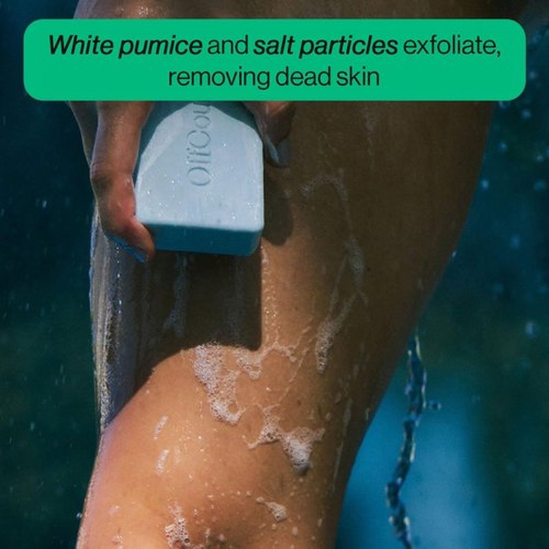 OffCourt Exfoliating Bar Soap – Whole Body, Deep Cleansing and Hydrating Soap for Men & Women - All Skin Types - Non-Drying Bar - Fresh Citrus Scent (5oz, 1 Pack)