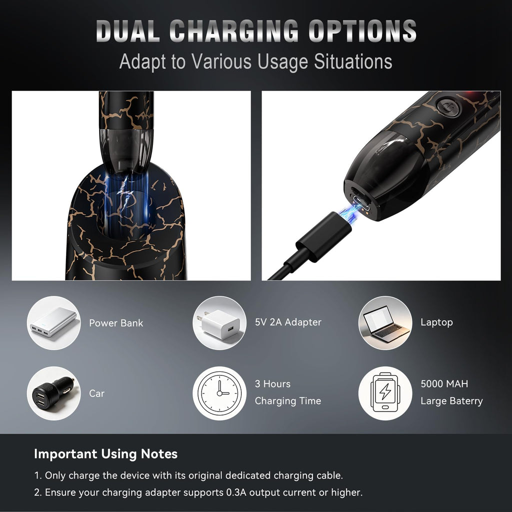 Beard Straightener for Men, Cordless Beard Heated Brush and Hair Straightener Hot Comb with 3 Temp Settings, Anti-Scald, Ionic Technology for Home Travel
