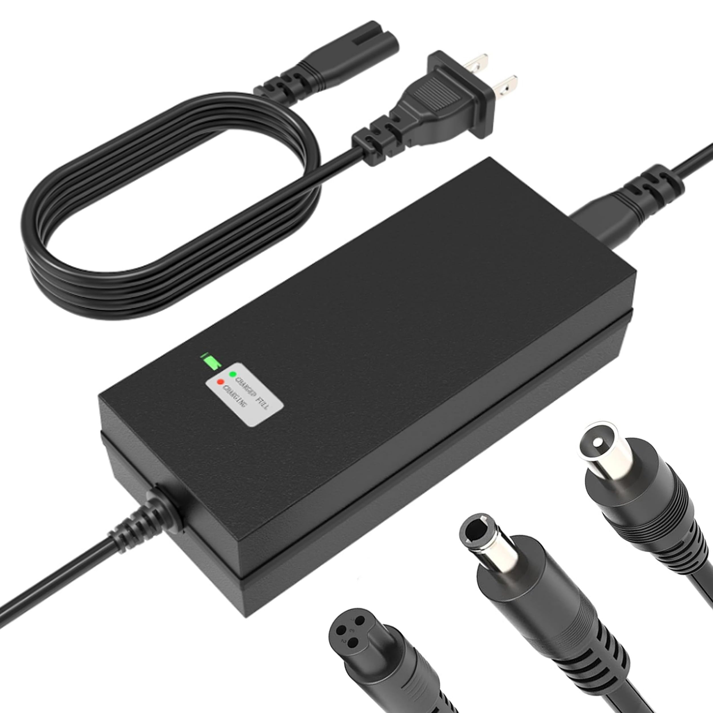 EVAPLUS SGS Certified 42V 2A Fast Charger with 3 Types of Connectors, for 36V Lithium Batteries- Compatible with Pocket Mod, Sports Mod, Electric Scooters