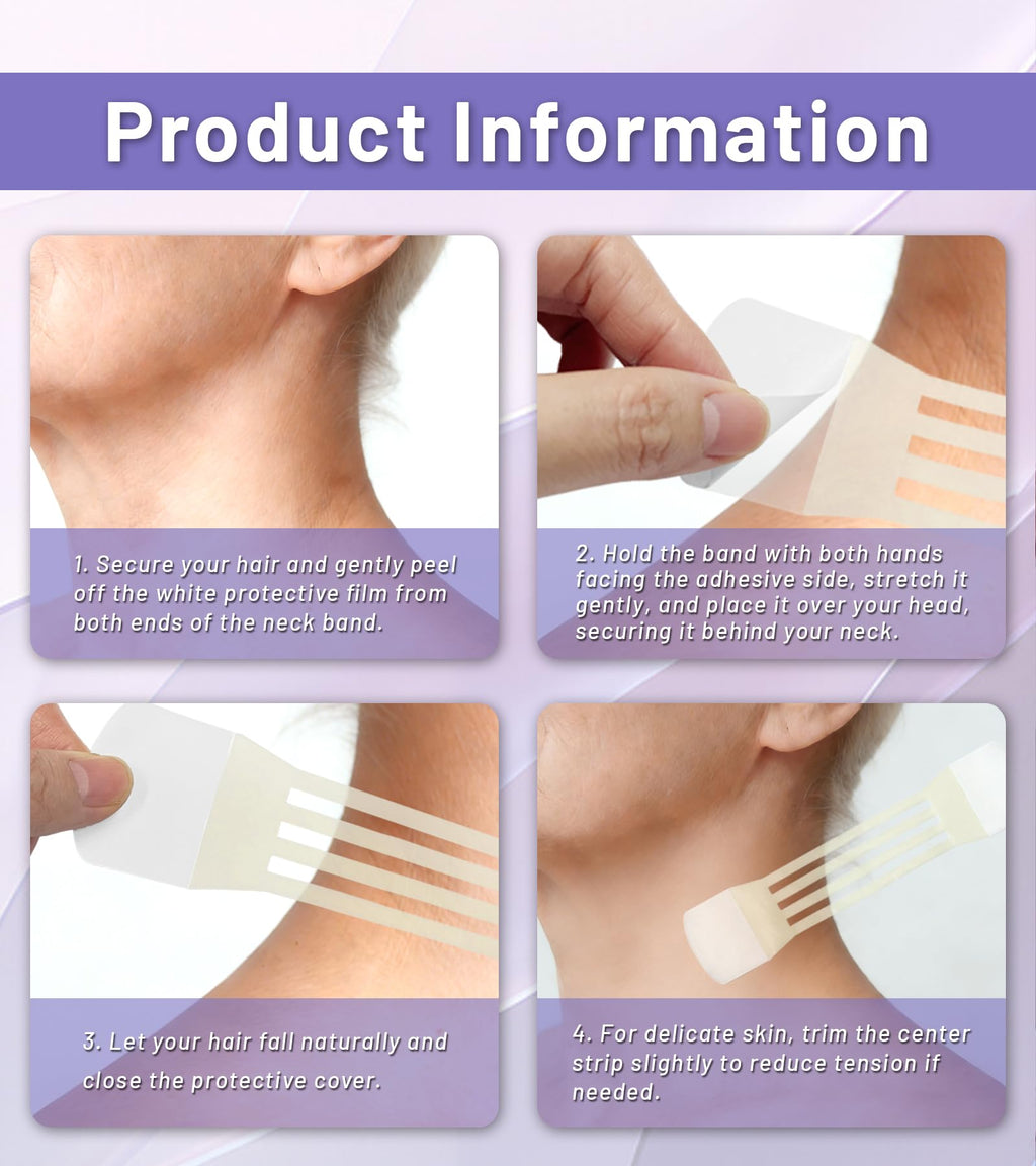 Neck lift tape, Instant Lift for Sagging Skin & Wrinkles, (4 Bands + 20 Patches Lift Strips for Neck), Neck Tape Lifting Invisible, Durable, Waterproof and Flexible Adhesive Tape for Women (20 pcs)
