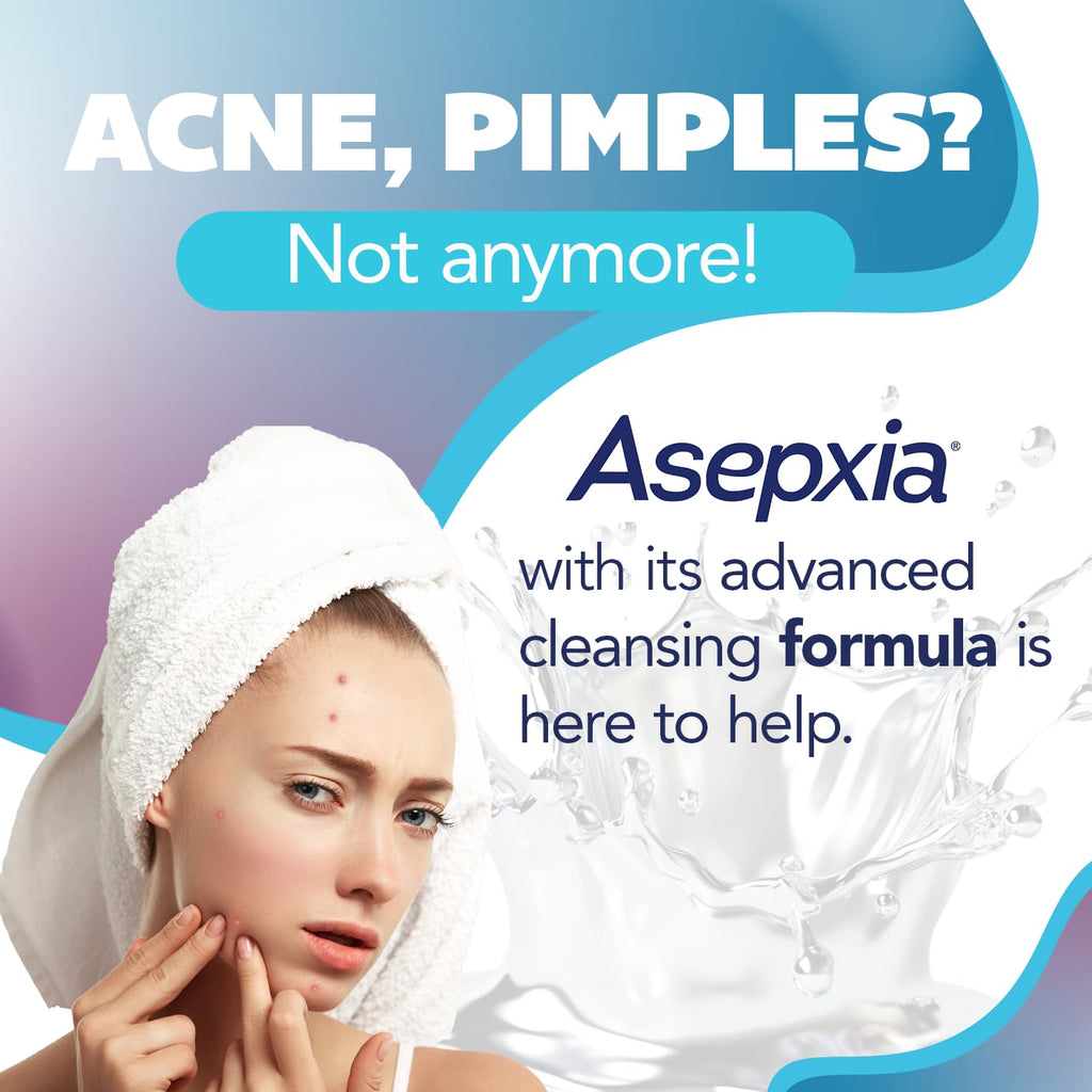 Asepxia Acne Treatment Bar Soap: Removes pore-clogging dirt and impurities, Helps eliminate blackheads, Deep cleansing without blackheads, Salicylic Acid Cleanser, Skin Care, Size 4 Oz, 2-Pack