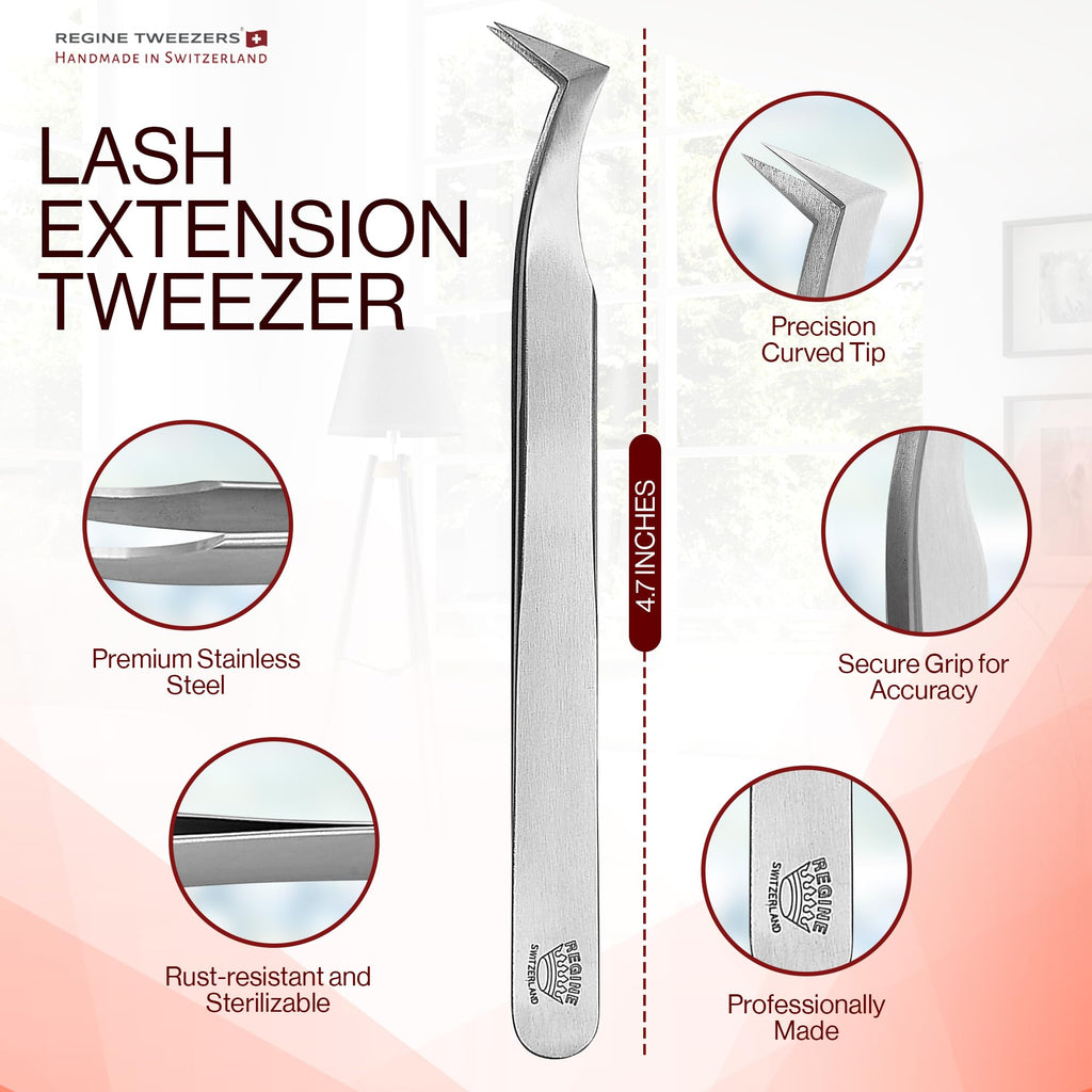 Regine Switzerland Curved Lash Extension Tweezers