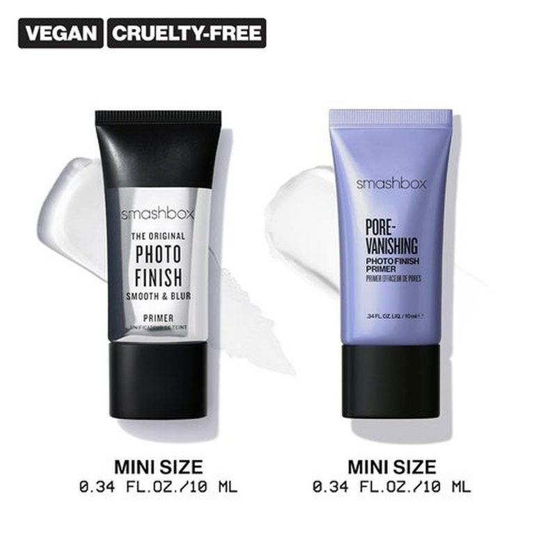Smashbox Test Shot Primer Duo - Travel Size OG & Pore Vanishing Primer Gift Set | Smooths & Blurs Fine Lines