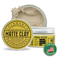 Lockhart’s Premium Matte Clay - Men's Hair Styling Paste for Natural Matte Finish - 3.4oz Textured Clay