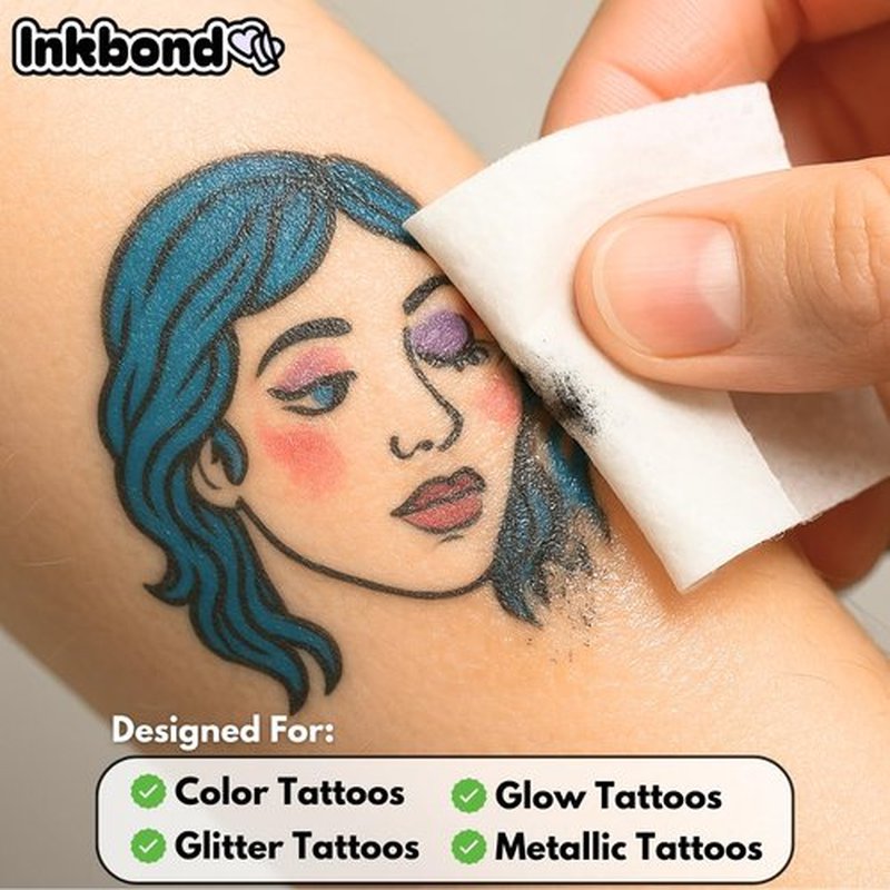 Inkbond Temporary Tattoo Removal Wipes – Fast, Gentle, Skin-Safe – Removes Any Temporary Tattoo in Seconds