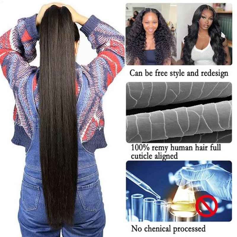 Straight Human Hair Bundles 14 16 18 20 Inch Sew In Hair Extensions 400g/Pack