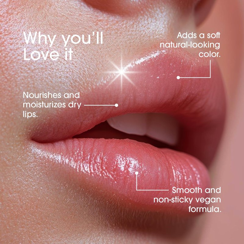 Vegan J. Lip Balm – Long-Lasting Hydration with Natural Color – Korean Beauty, Oasis Plant Complex, Silicone-Free, Vegan & Cruelty-Free Lip Care (002 Blush Pink)
