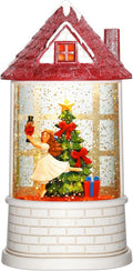Priddop Nutcracker Snow Globe | Musical Ballerina Christmas Decoration with Swirling Glitter
