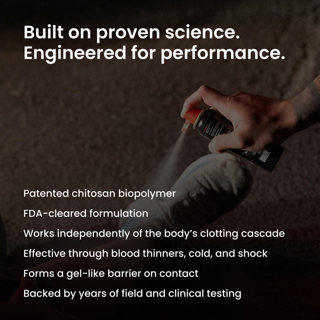 BC3 Technologies SEAL PRO 2.5oz Single Use Hemostatic Wound Spray | Professional Bleeding Control for First Responders EMT Tactical Emergency Trauma Care