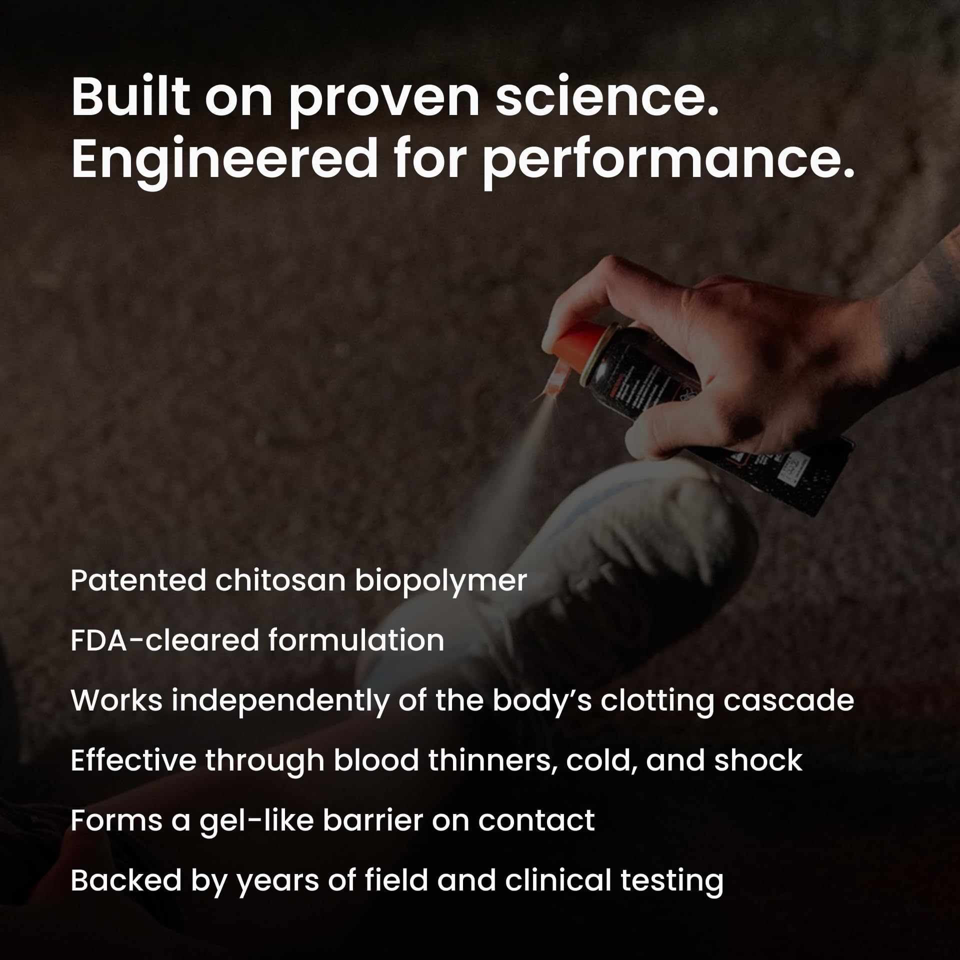 BC3 Technologies SEAL PRO 2.5oz Single Use Hemostatic Wound Spray | Professional Bleeding Control for First Responders EMT Tactical Emergency Trauma Care