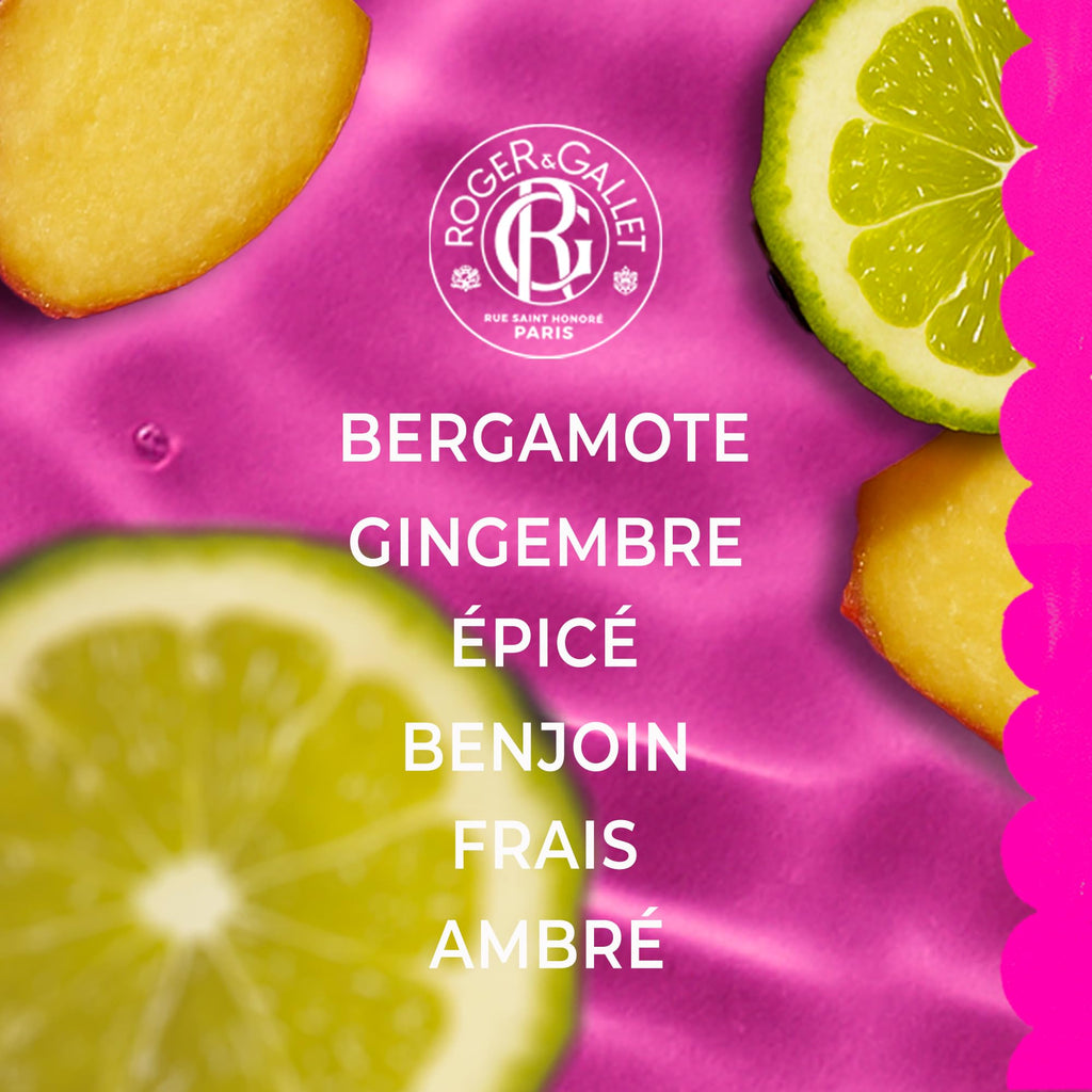 ROGER & GALLET Wellbeing Fragrant Water Spray – Light Eau Fraîche Body Mist with Natural Origin Ingredients, Refreshing Everyday Fragrance for Women (Gingembre - Ginger | 3.3 Oz.)