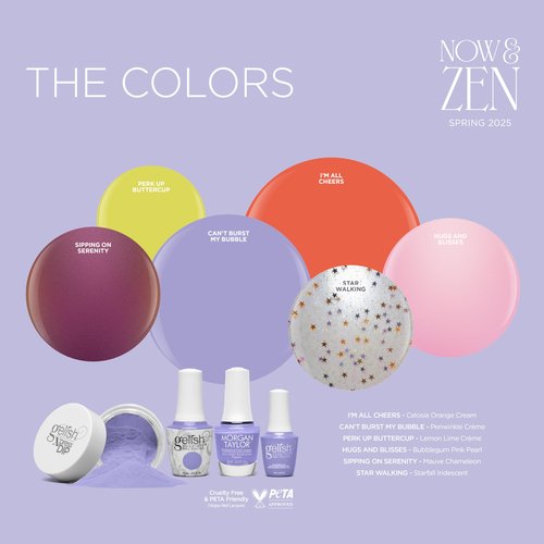 Gelish MINI Spring Now & Zen Collection - 9mL TPO-Free Long-Lasting Soak Off Gel Nail Polish. Vibrant Color, Professional Quality, High Shine, Chip-Resistant Formula (Star Walking)