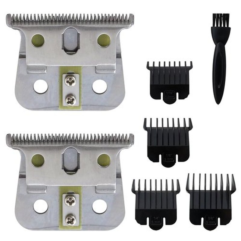 Andis | Durable Replacement T Liner Clipper Blades - Fits GTX, GTO, Blackouts & T Outliner | 2-Pack, Silver