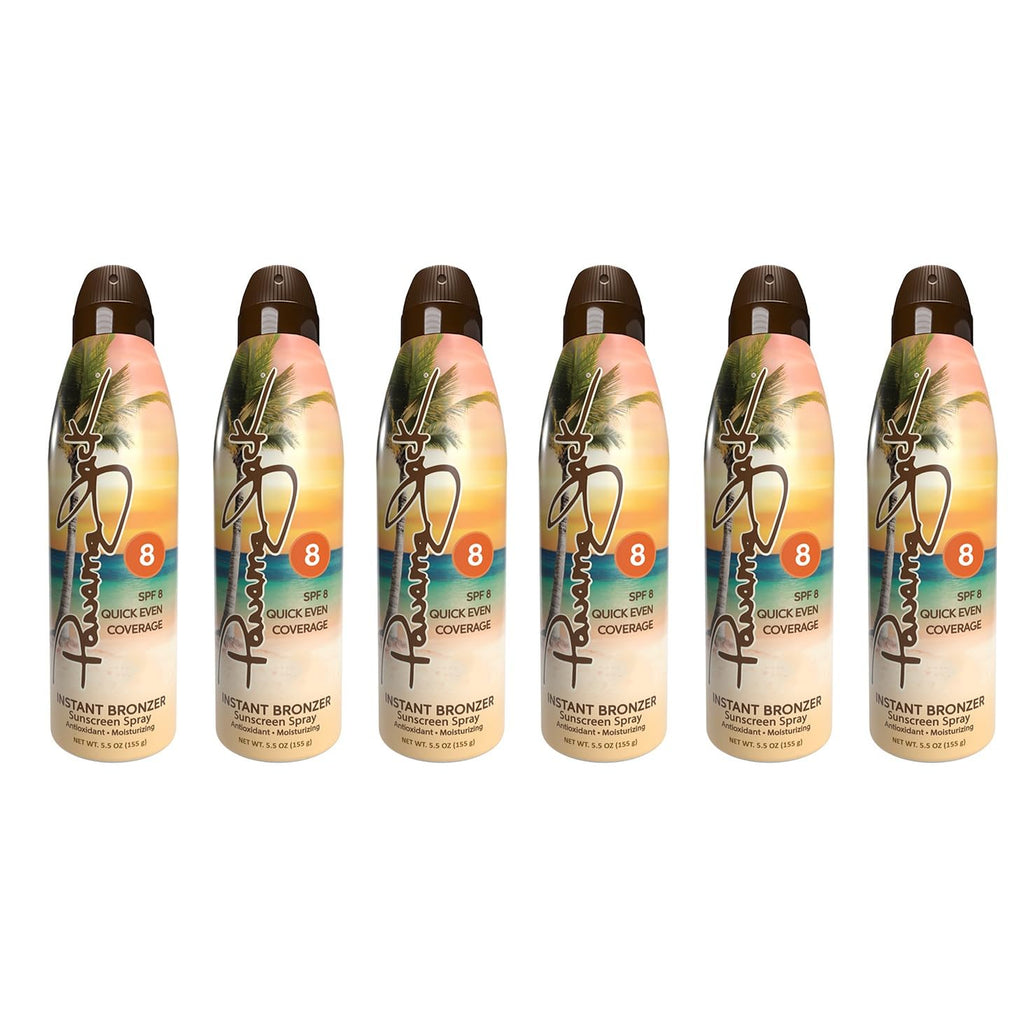 Panama Jack Instant Bronzer Sunscreen - SPF 8, Antioxidant, Moisturizing, PABA, Paraben, Gluten & Cruelty Free, Water Resistant (80 Minutes), 5.5 OZ (Pack of 2)