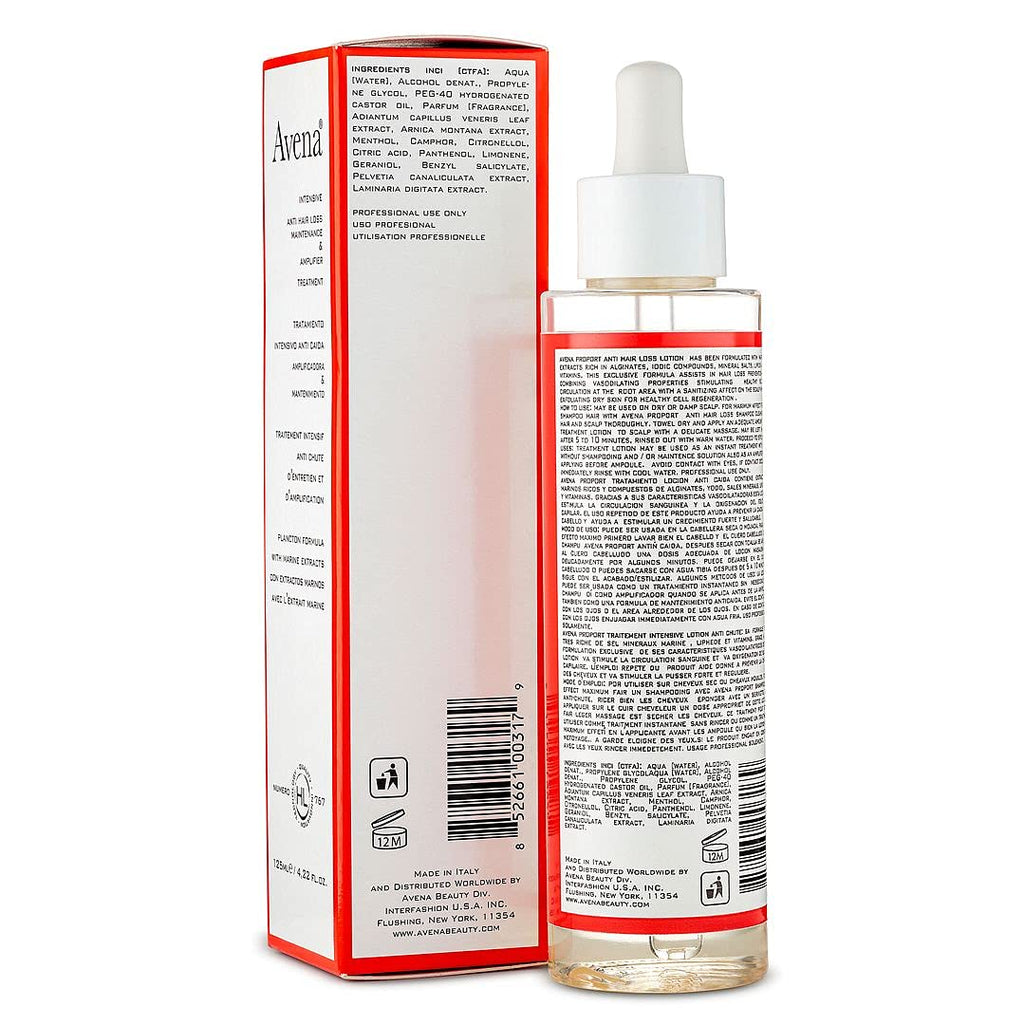 Avena Anti Hair Loss Treatment Lotion for Hair Loss Prevention - Helps Stimulate New Hair Follicle Growth -Exclusively Formulated with Marine Extracts 125ml/4.2oz