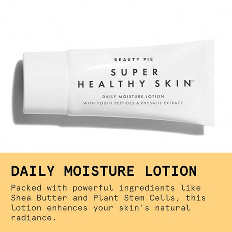 Beauty Pie Super Healthy Skin Daily Moisture Lotion, 200 ml (6.7 fl oz) – Lightweight, Fragrance‑Free Hydrating Cream with Hyaluronic Acid, Peptides & Vitamin E for Soft, Youthful Skin