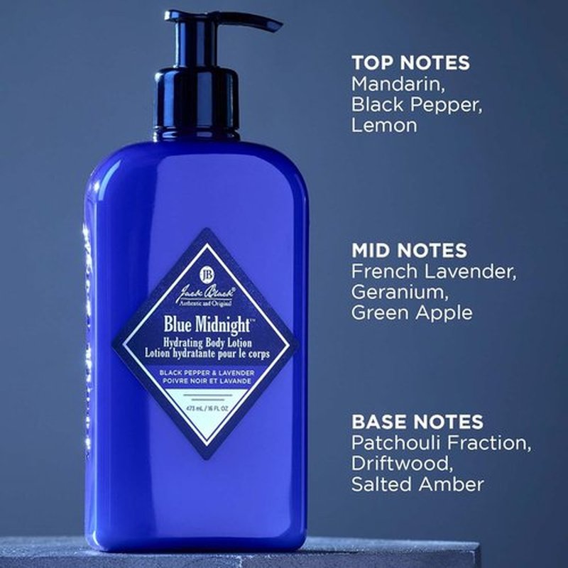 Jack Black Hydrating Body Lotion - Blue Midnight Scent for Deep Moisture & Refreshing Skin