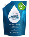 Puracy Body Wash Refill - Natural Moisturizing Shower Gel for Dry Sensitive Skin | 48 Oz, Citrus & Sea Salt Scent