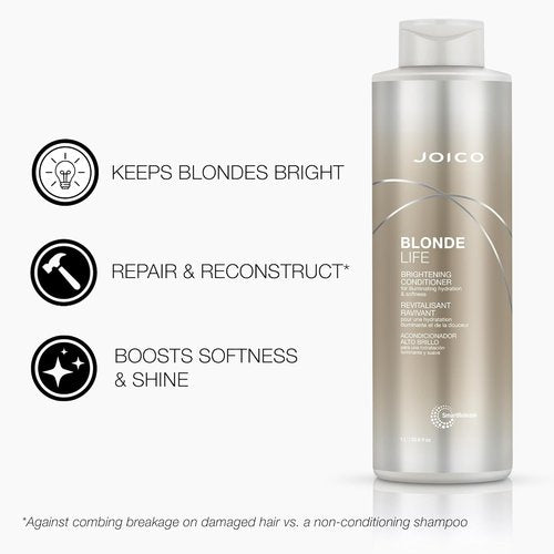 Joico Blonde Life Brightening Shampoo & Conditioner - Sulfate Free | Softness & Smoothness | Monoi & Tamanu Oil