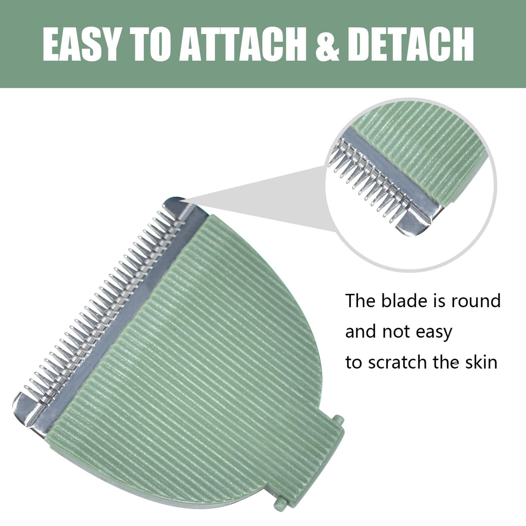 Replacement Blades Compatible with Meridian Trimmer, Hygienic Ceramic Replacement Blades for Meridian Body Trimmer,Green