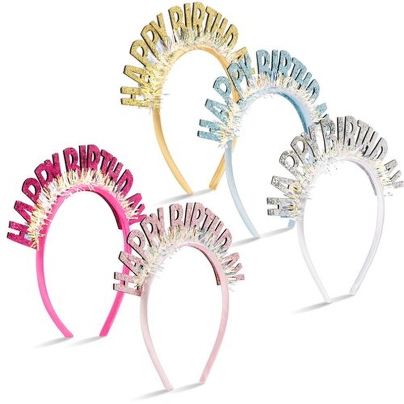 Chanaco Birthday Girl Headband Birthday Crown for Women Princess Tiara Party Decoration Outfit Sweet Gift Dress