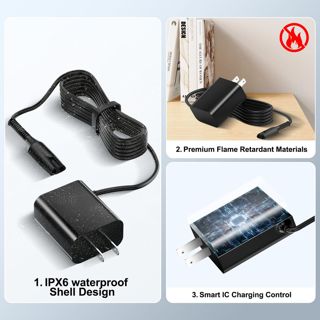 Solopen Charger Compatible with Braun Shaver 9 8 7 6 5 3 1 XT5 Series 9477cc 9465cc 9440 8457cc 8417s 8330s 7085cc 7020s 790cc 6075cc 6072cc 6020s 5020 5018s 310s 3040 190s 130s