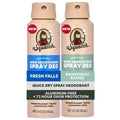 Dr. Squatch Natural Men's Deodorant - Quick-Dry, Aluminum-Free Formula | Fresh Falls & Rainforest Rapids, 4oz (2-Pack)