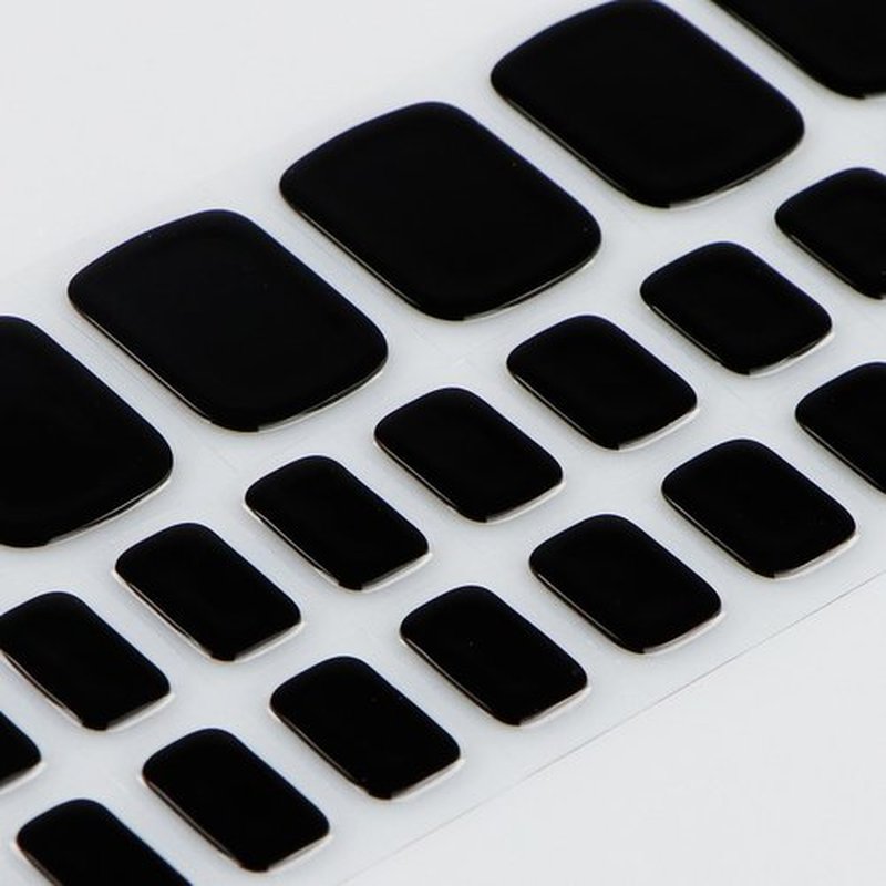 JMEOWIO Gel Toenail Stickers Black Semi Cured Gel Strips Wraps UV/LED Supplies Toenail Art Design Decoration Accessories