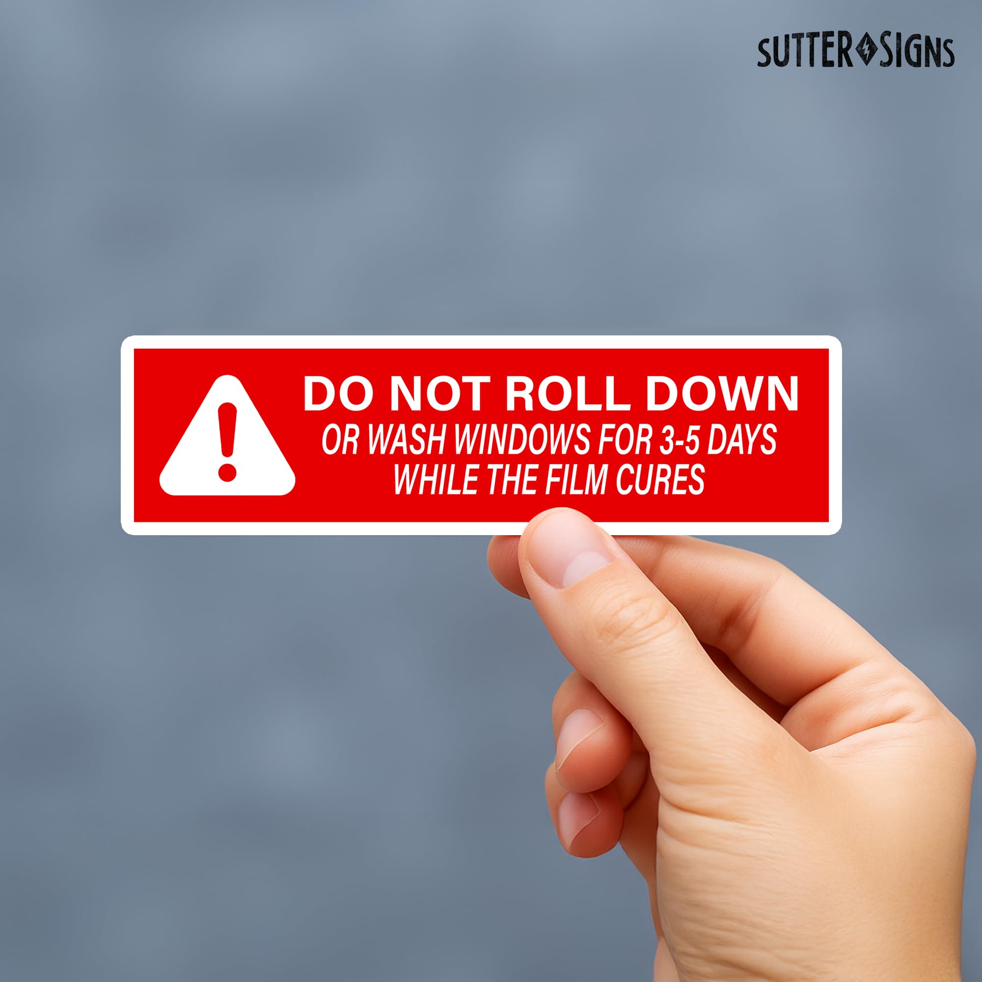 500pcs Do Not Roll Down Window Stickers, Removable Adhesive Warning Labels for Automotive Tint Shops, Vinyl Wrapping, 1" x 4"