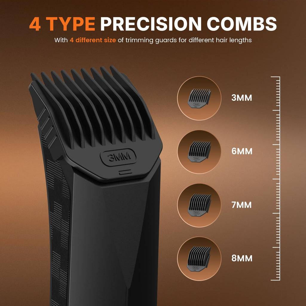 PRITECH Electric Body Hair Trimmer - Waterproof Mens Groin Hair Trimmer Ball Shaver USB Recharge Dock Body Grooming Kit with Ceramic Blade Male Hygiene Razor (Drak Gray)