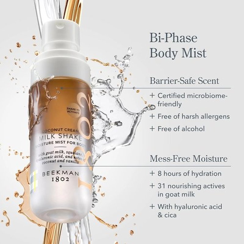 Beekman 1802 Head To Toe Milk Shake Bundle - Hydrating Face Mist, Body Mist & Leave-In Treatment